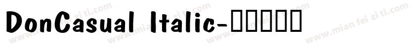 DonCasual Italic字体转换
